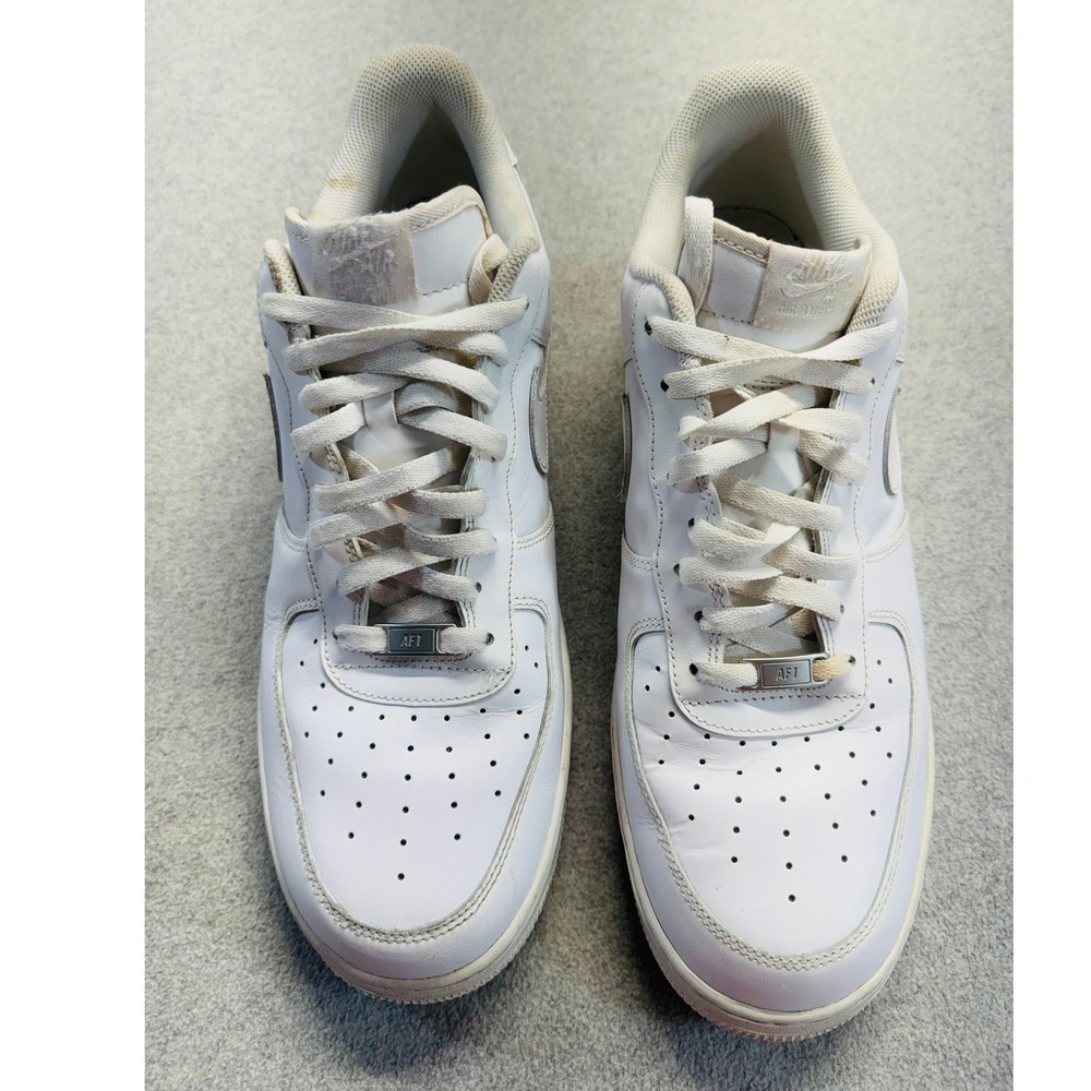 Nike‎ Air Force 1 '07 Low Triple White Leather Shoes Men's Size 15 AF1 Sneaker
